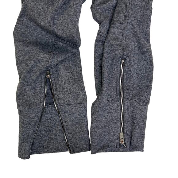 Athleta Gray Heather Jogger Sweatpants Zippered Pockets - Picture 5 of 8